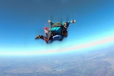 Recruit jumped out of plane to pick school
