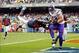 Sep 15, 2013; Chicago, IL, USA; Minnesota Vikings tight end Kyle Rudolph (82) catches a pass for a touchdown over Chicago Bears strong safety Major Wright (21) during the second quarter at Soldier Field. Mandatory Credit: Dennis Wierzbicki-USA TODAY Sport