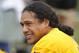 Jul 27, 2013; Latrobe, PA, USA; Pittsburgh Steelers strong safety Troy Polamalu (43) reacts during training camp at Saint Vincent College. Mandatory Credit: Charles LeClaire-USA TODAY Sports
