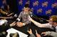 Feb 15, 2013; Houston, TX, USA; Skills challenge participant Jeremy Lin of the Houston Rockets speaks to the media during the a press conference for the all star Saturday night participants at the Hilton Americas. Mandatory Credit: Bob Donnan-USA TODAY S