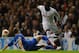 LONDON, ENGLAND - SEPTEMBER 19: Morten Moldskred of Trosmo tackles Danny Rose of Spurs during the UEFA Europa League Group K match between Tottenham Hotspur FC and Tromso IL at White Hart Lane on September 19, 2013 in London, England. (Photo by Clive Ro