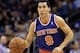 January 5, 2013; Orlando FL, USA; New York Knicks point guard Pablo Prigioni (9) drives to the basket against the Orlando Magic during the first quarter at Amway Center. Mandatory Credit: Kim Klement-USA TODAY Sports