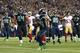 SEATTLE - SEPTEMBER 15: Marshawn Lynch #24 of the Seattle Seahawks scores a touchdown against the San Francisco 49ers on September 15, 2013 at Century Link Field in Seattle, Washington. (Photo by Jonathan Ferrey/Getty Images)