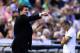 VALENCIA, SPAIN - SEPTEMBER 19: Manager Michael Laudrup of Swansea City gives instructions during the UEFA Europa League Group A match between Valencia CF and Swansea City at Estadi de Mestalla on September 19, 2013 in Valencia, Spain. (Photo by David R