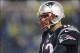 Sep 12, 2013; Foxborough, MA, USA; New England Patriots quarterback Tom Brady (12) during the fourth quarter against the New York Jets at Gillette Stadium. The New England Patriots won 13-10. Mandatory Credit: Greg M. Cooper-USA TODAY Sports