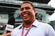 MONZA, ITALY - SEPTEMBER 08: Former Brazilian footballer Ronaldo is interviewed before the Italian Formula One Grand Prix at Autodromo di Monza on September 8, 2013 in Monza, Italy. (Photo by Paul Gilham/Getty Images)