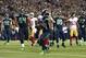 SEATTLE - SEPTEMBER 15: Marshawn Lynch #24 of the Seattle Seahawks scores a touchdown against the San Francisco 49ers on September 15, 2013 at Century Link Field in Seattle, Washington. (Photo by Jonathan Ferrey/Getty Images)