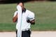 ATLANTA, GA - SEPTEMBER 20: Tiger Woods wipes his face on the fourth hole during the second round of the TOUR Championship by Coca-Cola at East Lake Golf Club on September 20, 2013 in Atlanta, Georgia. (Photo by Kevin C. Cox/Getty Images)