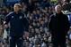 LIVERPOOL, ENGLAND - FEBRUARY 20: Everton manager David Moyes with Manchester United manager Sir Alex Ferguson during the Barclays Premier League match between Everton and Manchester United at Goodison Park on February 20, 2010 in Liverpool, England. (P