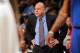 DENVER, CO - MARCH 12: Head coach John Kuester of the Detroit Pistons leads his team against the Denver Nuggets at the Pepsi Center on March 12, 2011 in Denver, Colorado. NOTE TO USER: User expressly acknowledges and agrees that, by downloading and or us