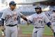 Tigers' sluggers Miguel Cabrera (L) and Prince Fielder may lead Detroit to its first World Series since 1984.