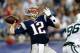 FOXBORO, MA - SEPTEMBER 12: Quarterback Tom Brady #12 of the New England Patriots throws the ball in the first half while taking on the New York Jets at Gillette Stadium on September 12, 2013 in Foxboro, Massachusetts. (Photo by Jim Rogash/Getty Images)