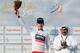 MADINAT AL SHAMAL, QATAR - FEBRUARY 07: Best Young rider Taylor Phinney of the USA and the BMC Racing Team stands on the podium after stage five of the 2013 Tour of Qatar from Al Zubara Fort to Madinat Al Shamal on February 7, 2013 in Madinat Al Shamal, Q