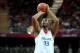 LONDON, ENGLAND - AUGUST 06: Boris Diaw #13 of France attempts a free throw in the first quarter against Nigeria during the Men's Basketball Preliminary Round match on Day 10 of the London 2012 Olympic Games at the Basketball Arena on August 6, 2012 in