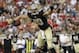 Sep 15, 2013; Tampa, FL, USA; New Orleans Saints tight end Jimmy Graham (80) catches the ball against the Tampa Bay Buccaneers during the first half at Raymond James Stadium. Mandatory Credit: Kim Klement-USA TODAY Sports