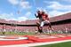 COLUMBUS, OH - SEPTEMBER 21: Chris Fields #80 of the Ohio State Buckeyes celebrates his 16-yard touchdown catch in the second quarter against the Florida A&M Rattlers with teammate Dontre Wilson #1 of the Ohio State Buckeyes at Ohio Stadium on September