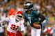 As long as Vick insists on carrying the football like a live grenade, it is going to keep coming out.