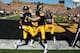 IOWA CITY, IOWA- SEPTEMBER 21: Wide receiver Damond Powell #22 of the Iowa Hawkeyes celebrates the endzone with wide receiver Matt VandeBerg #89 after a touchdown in the third quarter in front of cornerback Leo Alba #31 of the Western Michigan Broncos on