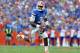 GAINESVILLE, FL - SEPTEMBER 21: Quarterback Tyler Murphy #3 of the Florida Gators rushes upfield in the 2nd quarter against the Tennessee Volunteers September 21, 2013 at Ben Hill Griffin Stadium at Florida Field in Gainesville, Florida. (Photo by Al Me