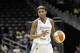 Sep 19, 2013; Atlanta, GA, USA; Atlanta Dream forward Angel McCoughtry (35) dribbles the ball against the Washington Mystics in the fourth quarter at Philips Arena. The Mystics defeated the Dream 71-56. Mandatory Credit: Brett Davis-USA TODAY Sports