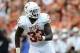 Oct 13, 2012; Dallas, TX, USA; Texas Longhorns linebacker Steve Edmond (33) in action during the game against the Oklahoma Sooners during the red river rivalry at the Cotton Bowl. Mandatory Credit: Matthew Emmons-USA TODAY Sports