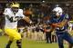 EAST HARTFORD, CT - SEPTEMBER 21: Lyle McCombs #43 of the Connecticut Huskies catches a touchdown pass by the defense of Chris Wormley #43 of the Michigan Wolverines in the first half at Rentschler Field on September 21, 2013 in East Hartford, Connecticut