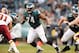 Jan 01, 2012; Philadelphia, PA, USA; Philadelphia Eagles offensive tackle Winston Justice (74) during the fourth quarter against the Washington Redskins at Lincoln Financial Field. The Eagles defeated the Redskins 34-10. Mandatory Credit: Howard Smith-USA