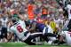 BALTIMORE, MD - SEPTEMBER 22: Outside linebacker Terrell Suggs #55 of the Baltimore Ravens sacks quarterback Matt Schaub #8 of the Houston Texans at M&T Bank Stadium on September 22, 2013 in Baltimore, Maryland. (Photo by Larry French/Getty Images)