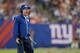 EAST RUTHERFORD, NJ - SEPTEMBER 15: Head coach Tom Coughlin of the New York Giants yelling on the sideline during the 2nd half of the Denver Broncos 41-23 win over the New York Giants at MetLife Stadium on September 15, 2013 in East Rutherford, New Jerse