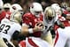 Palmer was harrassed and sacked five times in the Cardinals' Week 3 blowout loss to New Orleans.