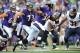 BALTIMORE, MD - SEPTEMBER 22: Running back Bernard Pierce #30 of the Baltimore Ravens runs the ball against the Houston Texans at M&T Bank Stadium on September 22, 2013 in Baltimore, Maryland. The Ravens defeated the Texans 30-9. (Photo by Larry French/G