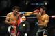 May 19, 2012; San Jose, CA, USA; Gilbert Melendez (left) fights Josh Thomson (right) during the lightweight bout of the Strikeforce World Grand Prix at HP Pavilion. Mandatory Credit: Kyle Terada-USA TODAY Sports