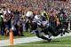 PHILADELPHIA, PA - SEPTEMBER 15: Wide receiver Eddie Royal #11 of the San Diego Chargers scores a touchdown past safety Nate Allen #29 of the Philadelphia Eagles in the second quarter at Lincoln Financial Field on September 15, 2013 in Philadelphia, Penns