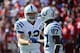 Quarterback Andrew Luck (left) just so happens to have one of the NFL's all-time wide receivers, Reggie Wayne (right), as his security blanket.