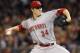 PITTSBURGH, PA - SEPTEMBER 21: Homer Bailey #34 of the Cincinnati Reds pitches against the Pittsburgh Pirates during the second inning of their game on September 21, 2013 at PNC Park in Pittsburgh Pennsylvania. (Photo by David Maxwell/Getty Images)