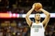 Apr 14, 2013; Denver, CO, USA; Denver Nuggets forward Anthony Randolph (15) takes a free throw during the second half against the Portland Trailblazers at the Pepsi Center. The Nuggets won 118-109. Mandatory Credit: Chris Humphreys-USA TODAY Sports
