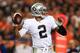 DENVER, CO - SEPTEMBER 23: Terrelle Pryor #2 of the Oakland Raiders thows a second quarter touchdown pass against the Denver Broncos at Sports Authority Field at Mile High on September 23, 2013 in Denver, Colorado. (Photo by Doug Pensinger/Getty Images