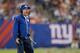 EAST RUTHERFORD, NJ - SEPTEMBER 15: Head coach Tom Coughlin of the New York Giants yelling on the sideline during the 2nd half of the Denver Broncos 41-23 win over the New York Giants at MetLife Stadium on September 15, 2013 in East Rutherford, New Jerse