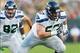 Aug 23, 2013; Green Bay, WI, USA; Seattle Seahawks guard Paul McQuistan (67) during the game against the Green Bay Packers at Lambeau Field. Seattle won 17-10. Mandatory Credit: Jeff Hanisch-USA TODAY Sports