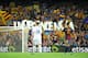BARCELONA, SPAIN - OCTOBER 07: Barcelona fans hold up letters forming the word 'Independencia' amid others showing Catalan Pro-Independence flags during the la Liga match between FC Barcelona and Real Madrid at the Camp Nou stadium on October 7, 2012 in