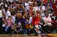 MIAMI, FL - FEBRUARY 26: DeMarcus Cousins #15 of the Sacramento Kings posts up Chris Andersen #11 of the Miami Heat during a game at American Airlines Arena on February 26, 2013 in Miami, Florida. (Photo by Mike Ehrmann/Getty Images)