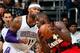 ATLANTA, GA - FEBRUARY 22: Ivan Johnson #44 of the Atlanta Hawks drives against DeMarcus Cousins #15 of the Sacramento Kings at Philips Arena on February 22, 2013 in Atlanta, Georgia. NOTE TO USER: User expressly acknowledges and agrees that, by downloa