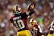 LANDOVER, MD - SEPTEMBER 09: Quarterback Robert Griffin III #10 of the Washington Redskins throws a pass against the Philadelphia Eagles during the second half at FedExField on September 9, 2013 in Landover, Maryland. (Photo by Rob Carr/Getty Images)