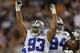 ARLINGTON, TX - DECEMBER 16: Anthony Spencer #93 of the Dallas Cowboys celebrates a sack against Ben Roethlisberger #7 of the Pittsburgh Steelers at Cowboys Stadium on December 16, 2012 in Arlington, Texas. (Photo by Ronald Martinez/Getty Images)