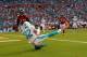 MIAMI GARDENS, FL - SEPTEMBER 22: Brian Hartline #82 of the Miami Dolphins catches a touchdown pass during a game against the Atlanta Falcons at Sun Life Stadium on September 22, 2013 in Miami Gardens, Florida. (Photo by Mike Ehrmann/Getty Images)