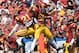 Su'a Cravens (21) celebrates after making a play
