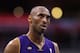 LOS ANGELES, CA - APRIL 07: Kobe Bryant #24 of the Los Angeles Lakers reacts as he walks down court during the NBA game against the Los Angeles Clippers at Staples Center on April 7, 2013 in Los Angeles, California. The Clippers defeated the Lakers 109-