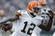 MINNEAPOLIS, MN - SEPTEMBER 22: Josh Gordon #12 of the Cleveland Browns carries the football during the first quarter of the game on September 22, 2013 at Mall of America Field at the Hubert H. Humphrey Metrodome in Minneapolis, Minnesota. (Photo by Hanna