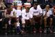 SAN ANTONIO, TX - JUNE 11: (L-R) Chris Bosh #1, Dwyane Wade #3, Mario Chalmers #15, LeBron James #6 and Ray Allen #34 of the Miami Heat sit on the bench late in the fourth quarter against the San Antonio Spurs during Game Three of the 2013 NBA Finals at