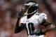 LANDOVER, MD - SEPTEMBER 09: Wide receiver DeSean Jackson #10 of the Philadelphia Eagles celebrates after scoring a 25-yard touchdown in the first quarter against the Washington Redskins at FedExField on September 9, 2013 in Landover, Maryland. (Photo by